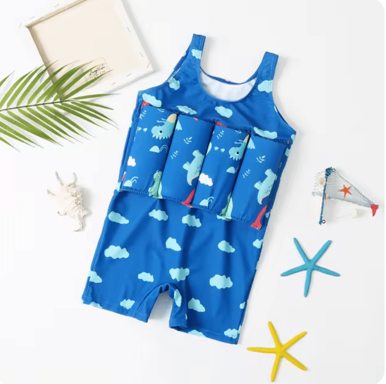 Anivera Zwemvest Wolkjes Donkerblauw / M | 7,5-12Kg | 1-2 jaar Floatie | Kids Watermaatje